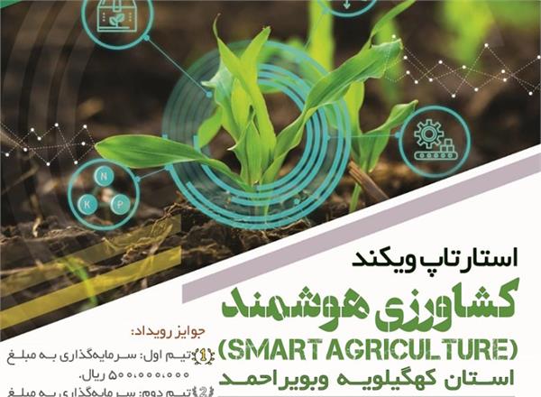 اولین استارت آپ ویکند حوزه کشاورزی هوشمند استان کهگیلویه وبویراحمد برگزار می شود