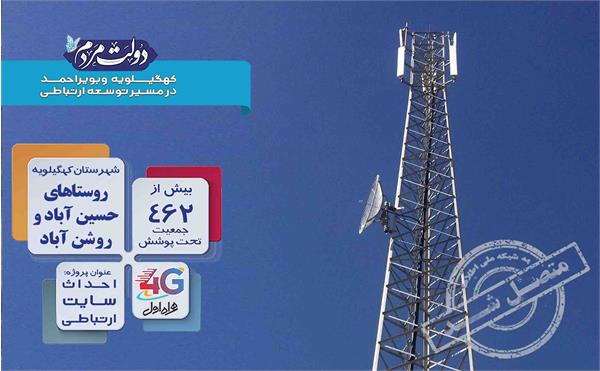 اتصال 121 خانوار روستاهای حسین آباد و روشن آباد شهرستان کهگیلویه به شبکه ملی اطلاعات